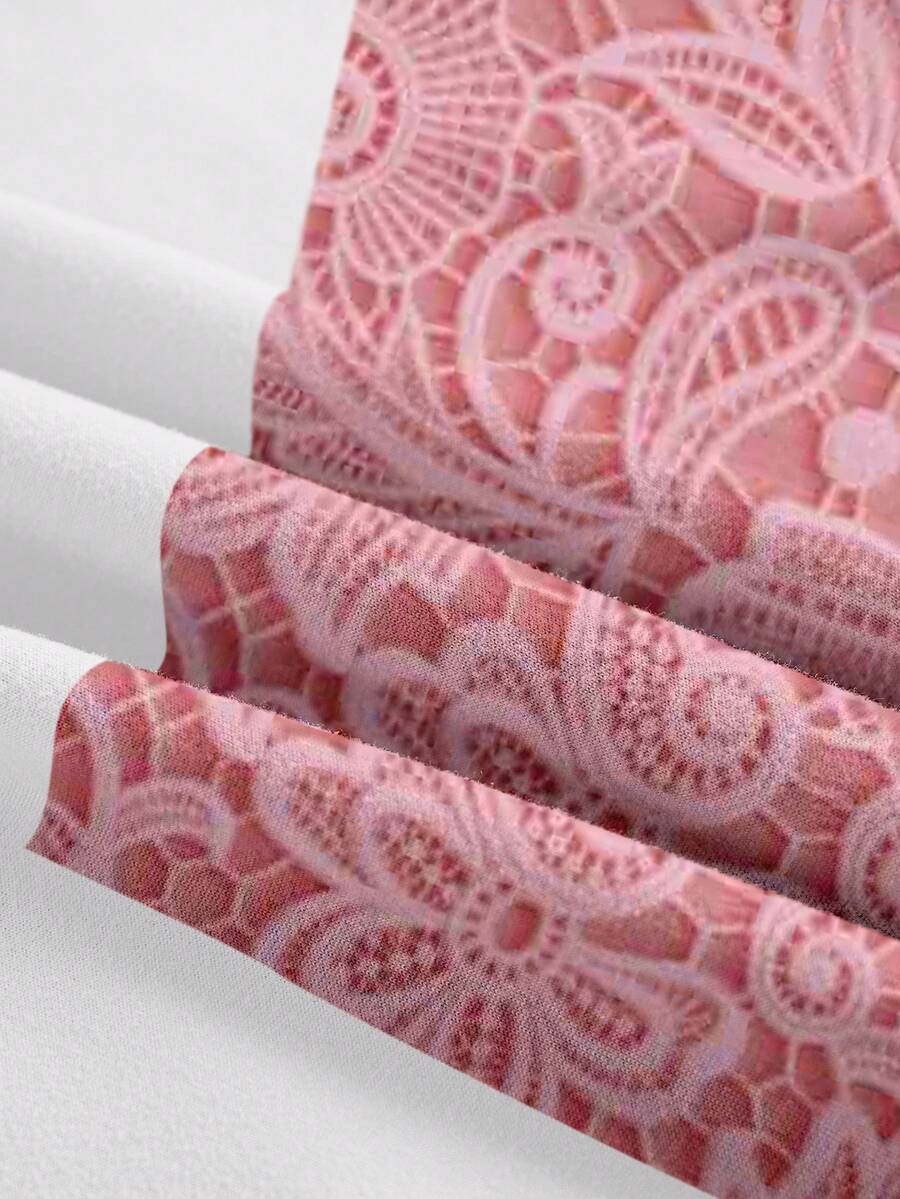 Ženska majica sa čipkastim printom – Udoban Casual Stil