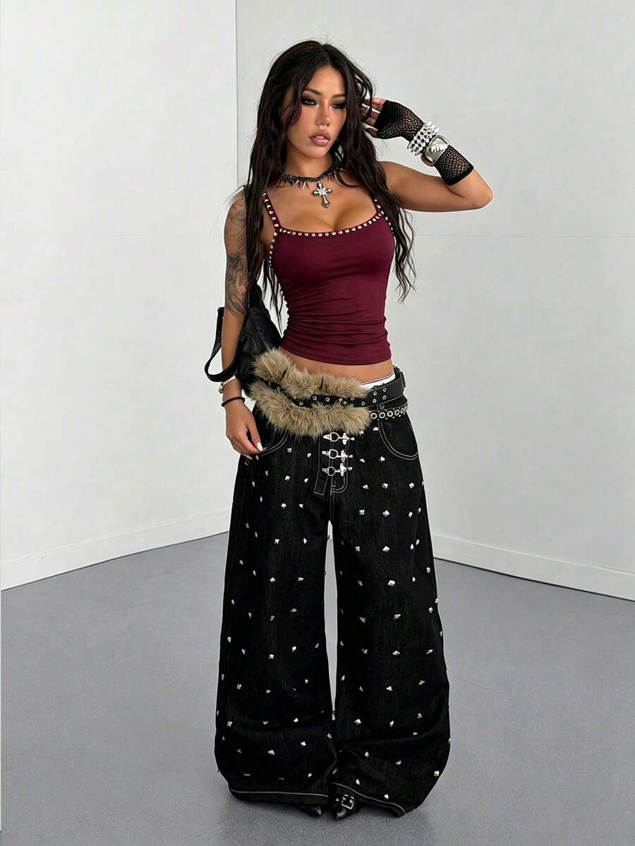 Streetwear Crni Top  Uski Kroj