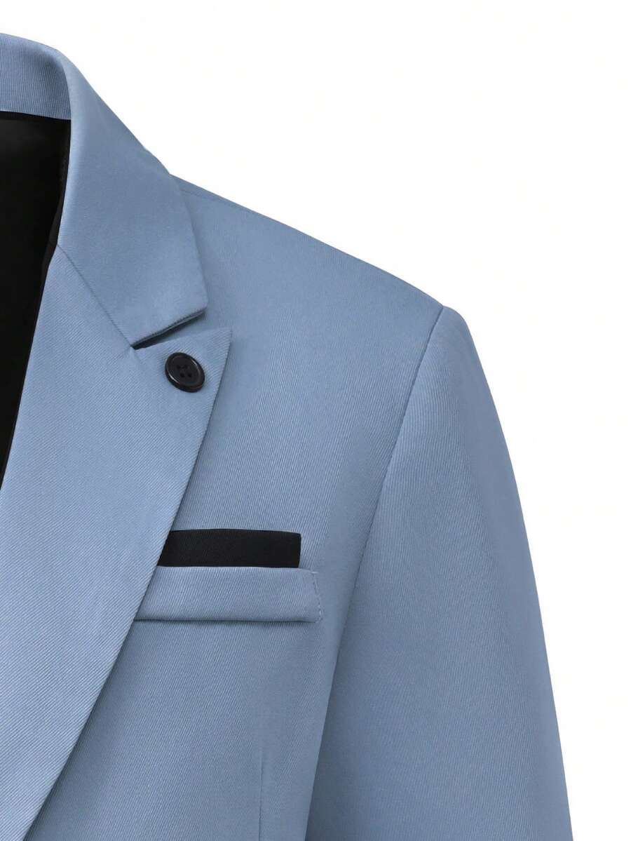 Muški poslovni set sa užim krojem, sako sa špicastim reverima i pantalone