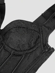 Ženski korset top sa dvostrukim kaišem , jacquard vintage seksi bodi