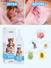 GJYC PET 2.03 Fl Oz Dog And Cat Ear Cleaner - Gentle Non-Irritating Ear Cleaning And Deodorizing Solution, Removes Earwax, Dirt And Odor, Leaves Fresh Scent, Perfect For Daily Pet Ear Hygiene Care