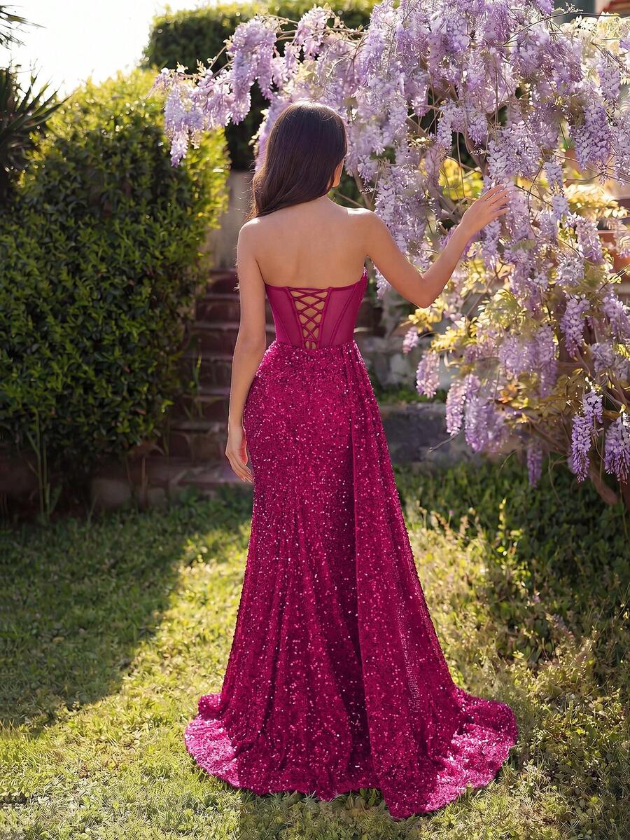 Elegantna večernja haljina sa šljokicama