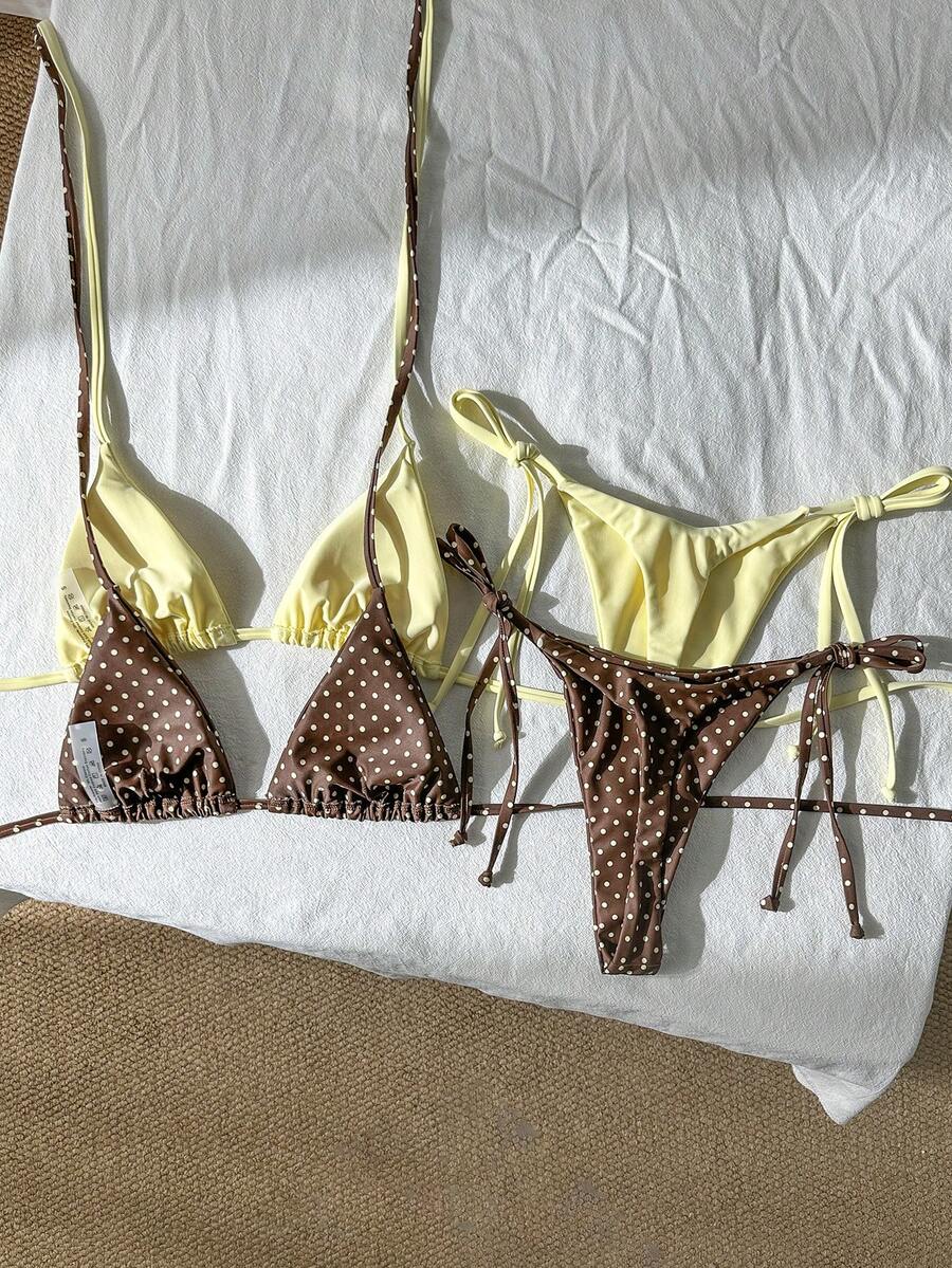 Ženski Bikini Set sa Halter Krojem i Dekoracijom od Kristala