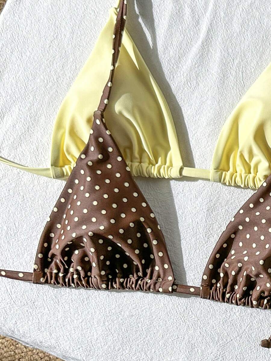 Ženski Bikini Set sa Halter Krojem i Dekoracijom od Kristala