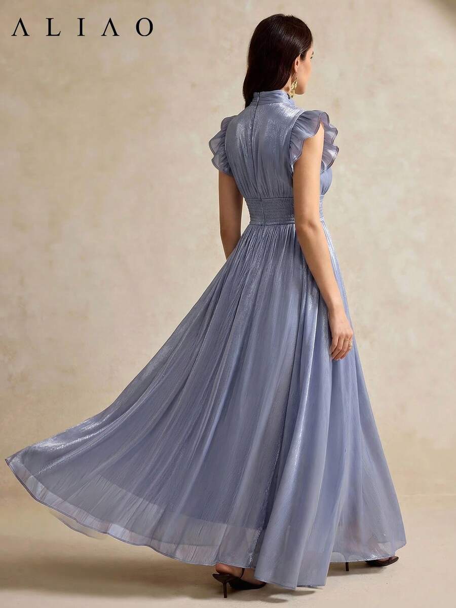 Elegantna modna vintage duga haljina za žene