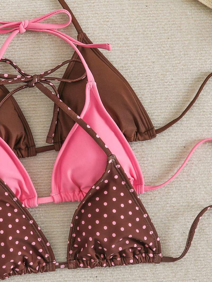 Ženski bikini set od 3 dela plus size,višebojni