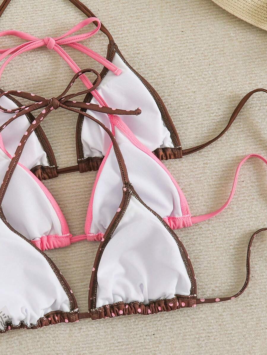 Ženski bikini set od 3 dela plus size,višebojni