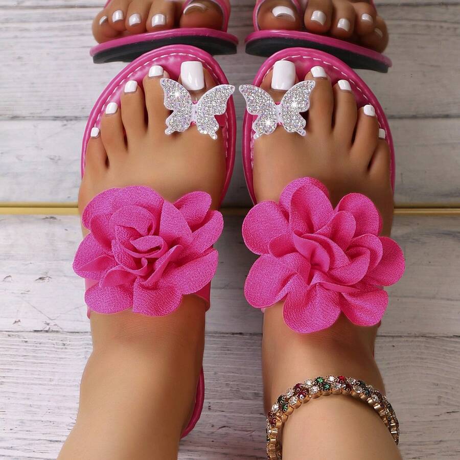 Ženske flip-flop papuče sa dekoracijom