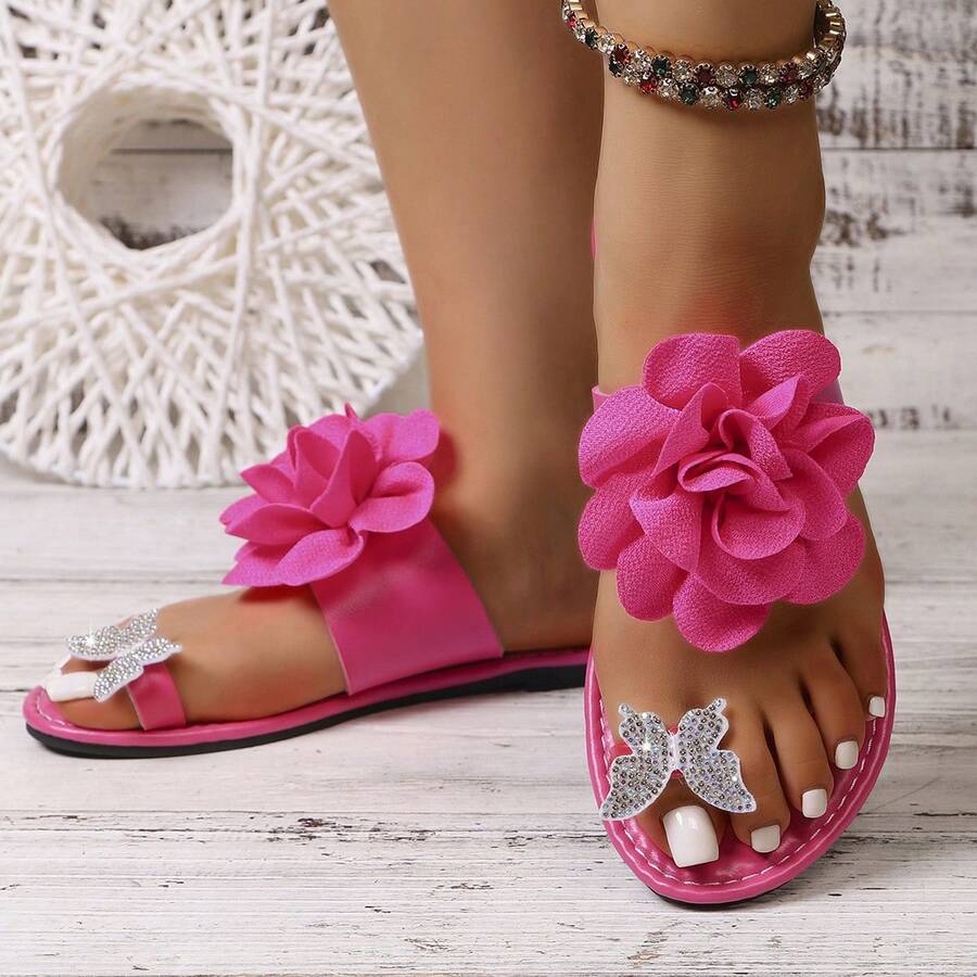 Ženske flip-flop papuče sa dekoracijom