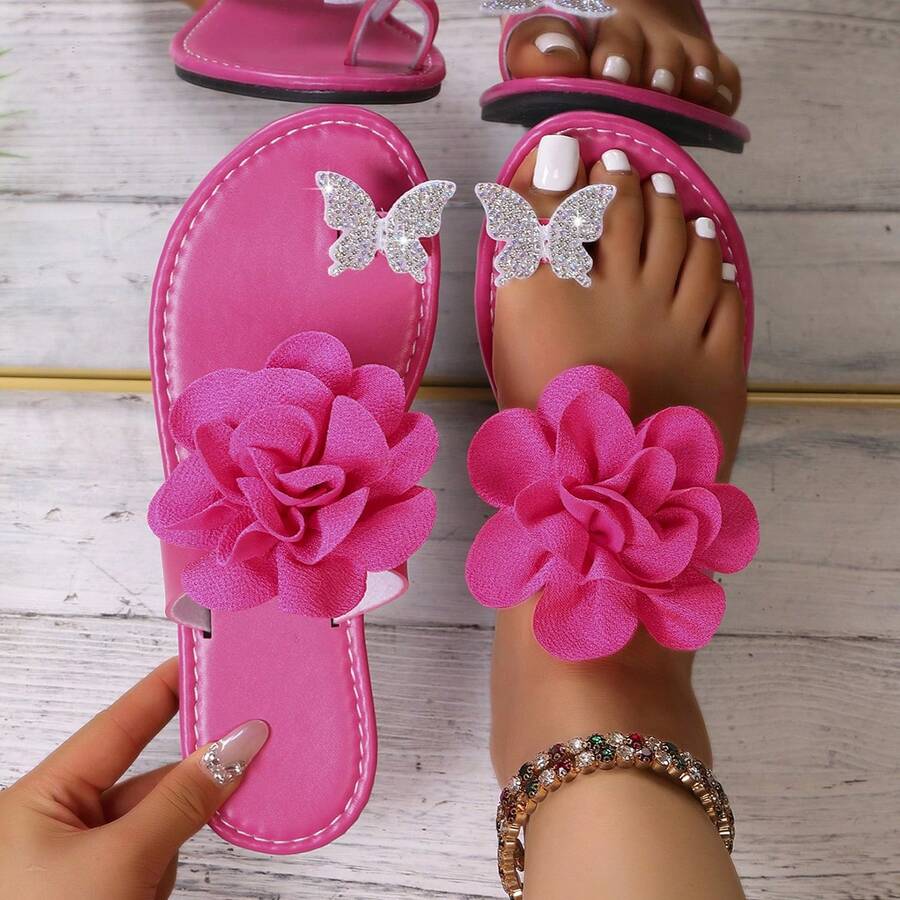 Ženske flip-flop papuče sa dekoracijom