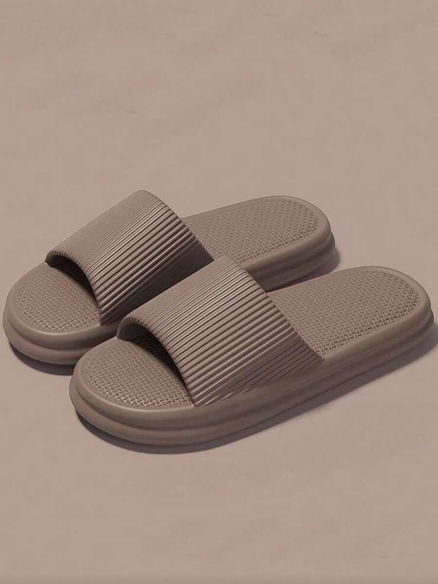 [Hot Selling] Crne EVA prugaste papuče, pogodne za muškarce i žene, mekani đon, super udobne