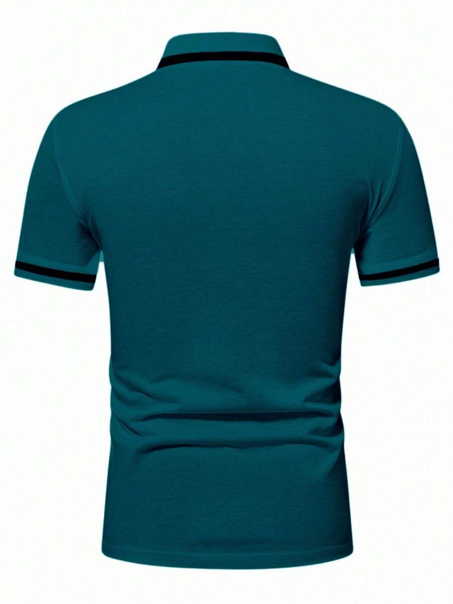 Muška formalna polo majica od pamuka sa kontrastnim detaljima