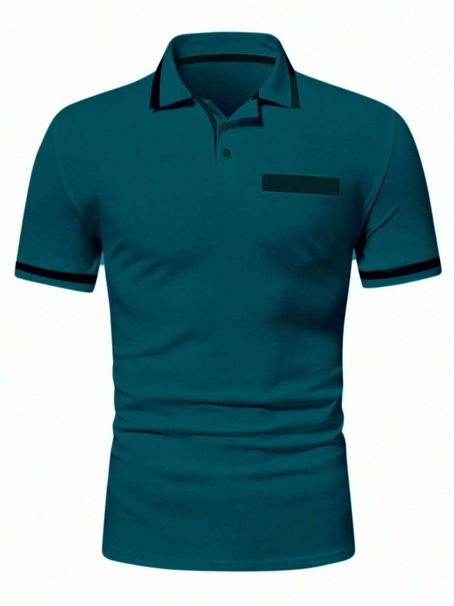 Muška formalna polo majica od pamuka sa kontrastnim detaljima