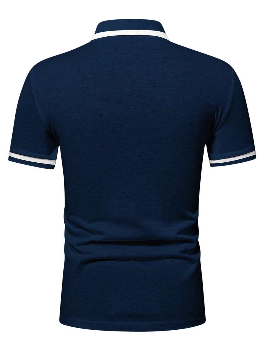 Muška formalna polo majica od pamuka sa kontrastnim detaljima