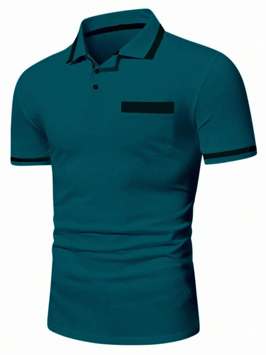 Muška formalna polo majica od pamuka sa kontrastnim detaljima