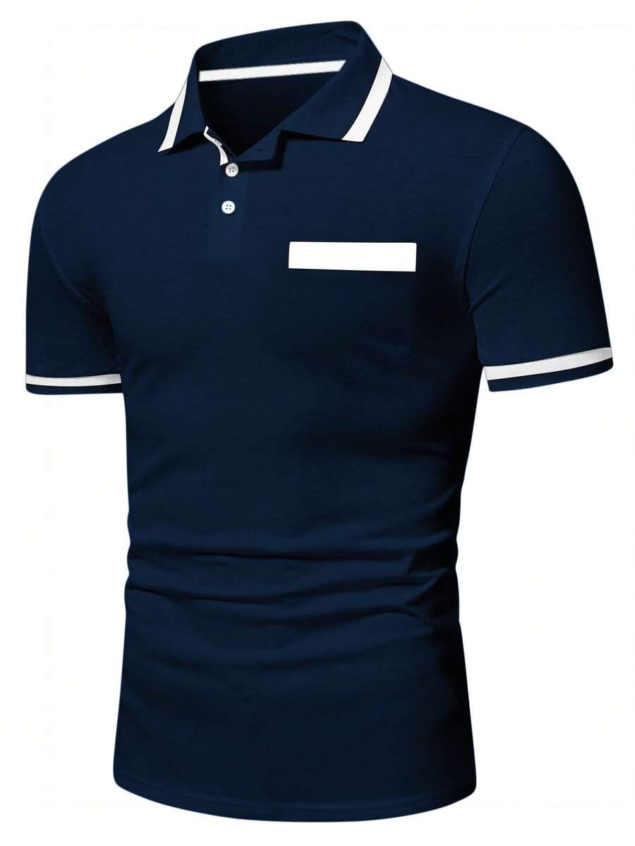 Muška formalna polo majica od pamuka sa kontrastnim detaljima