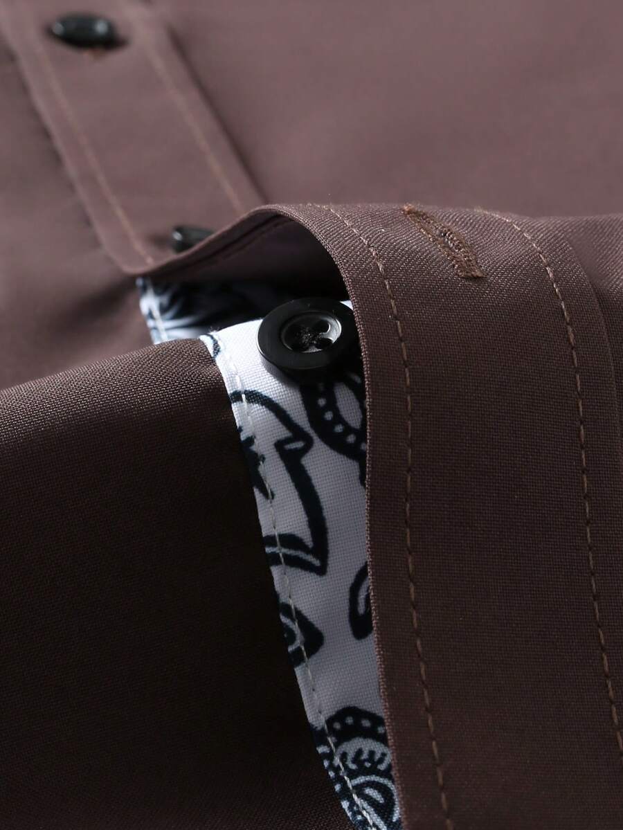 Muška formalna košulja dugih rukava sa patchwork printom
