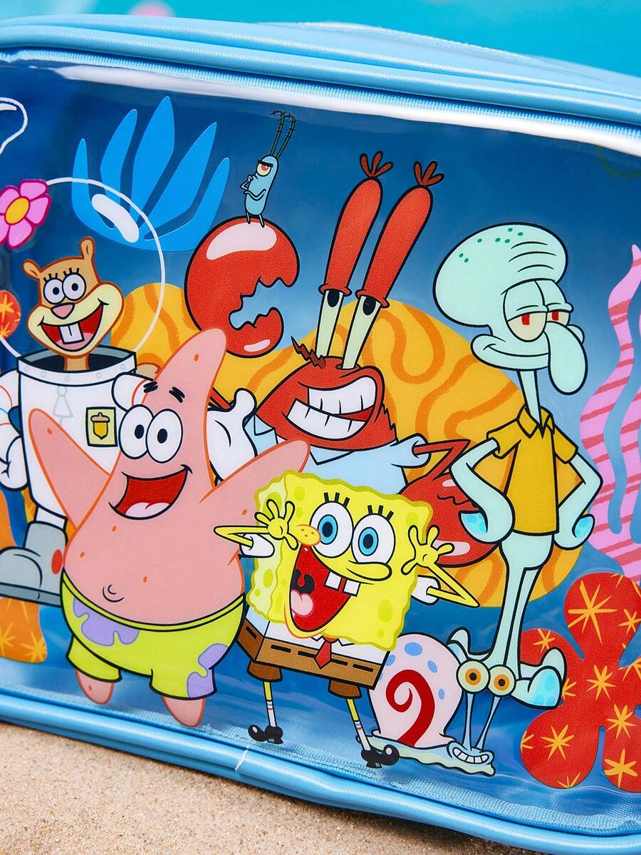 SpongeBob SquarePants  lagana PVC torbica za šminku sa printom crtanog lika i šljokicama