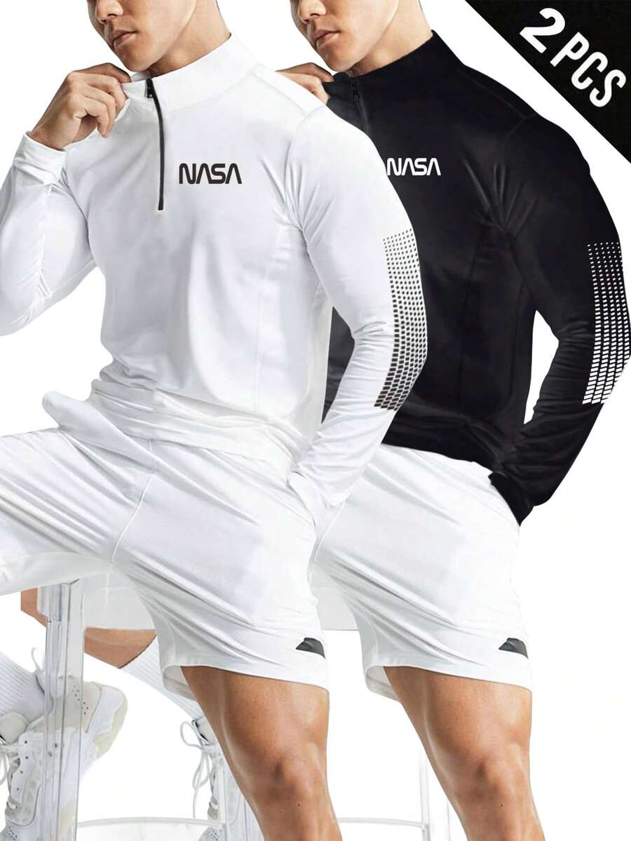 Muška ležerna sportska jakna jednobojna sa podignutom kragnom, slim fit, za teretanu