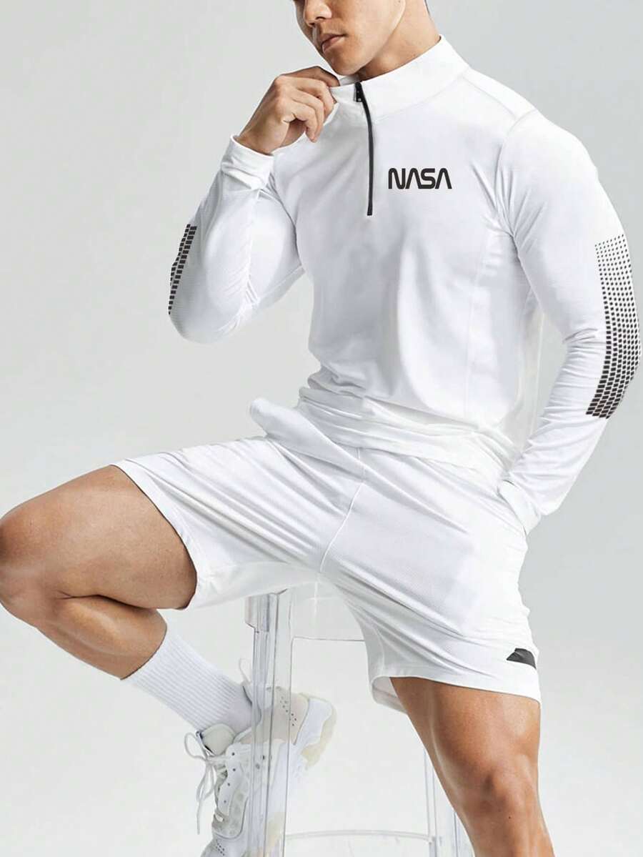 Muška ležerna sportska jakna jednobojna sa podignutom kragnom, slim fit, za teretanu