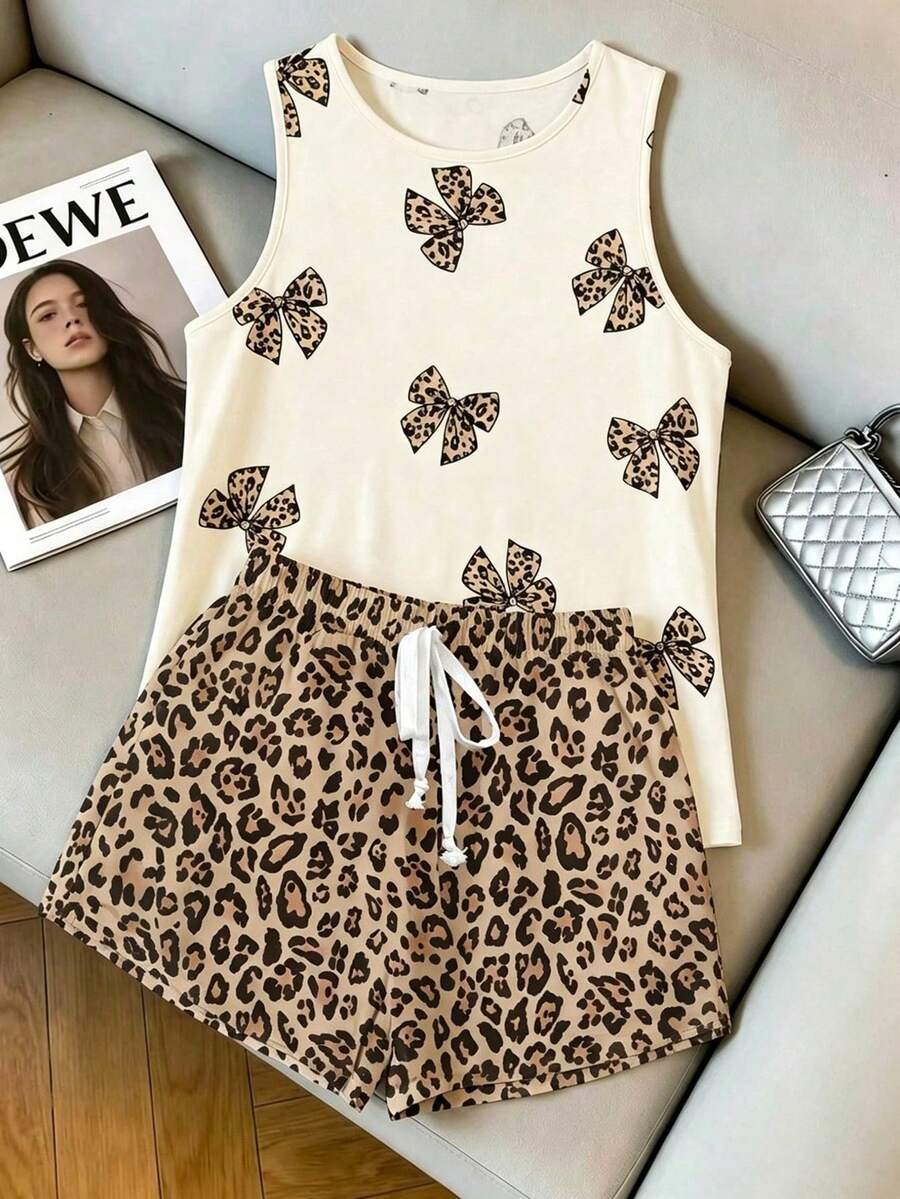 Ženski Casual Boho Majica i Šorts  Set