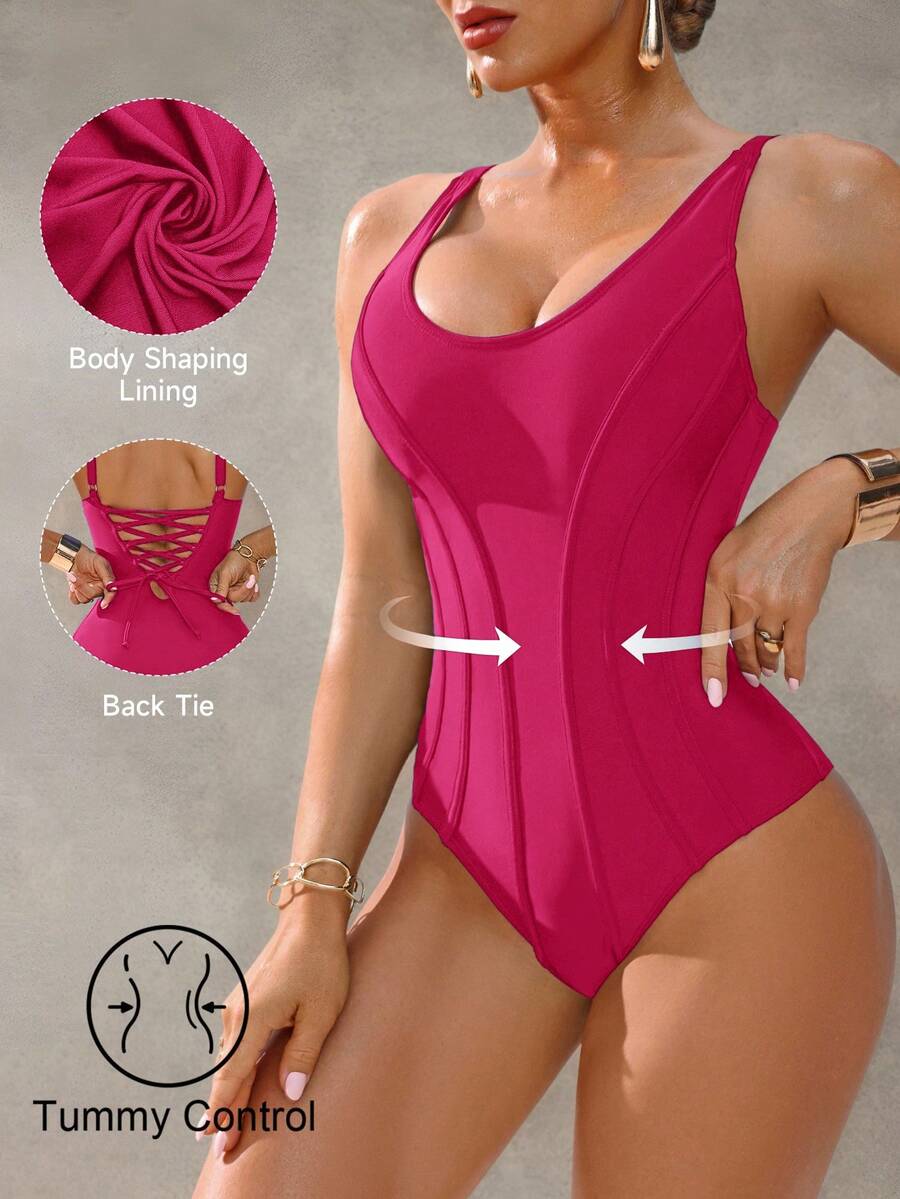 Shapewave Ženski kupaćii kostim sa kontrolom stomaka elegantan i ležeran