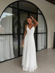 Firerie Women's Elegant White Backless Dress,Gorgeous Beach Holiday Vacation Summer Dresses,Open Back Style For Wedding,Party,Dinner Special Occasion Holiday