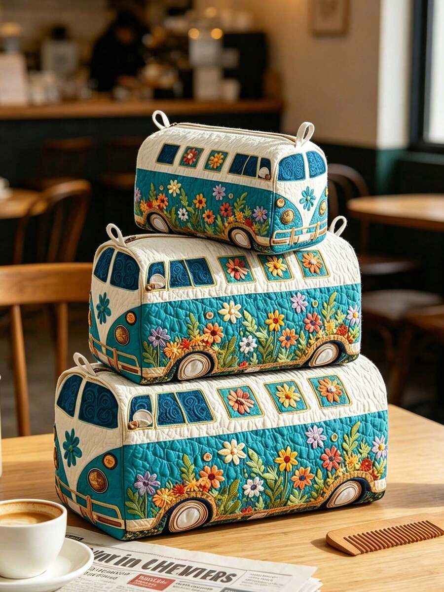 Cvetna torba za odlaganje u obliku autobusa