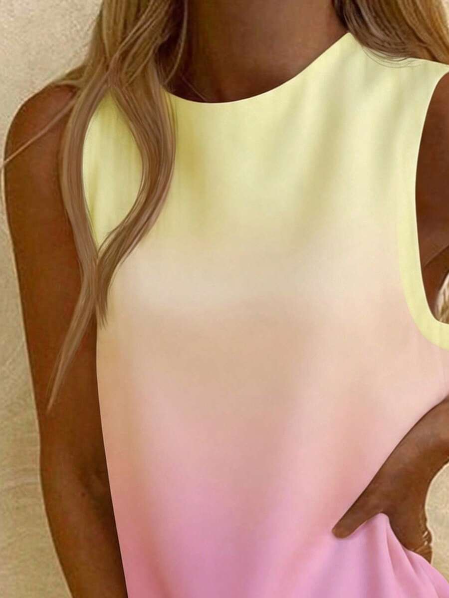 Casual Minimalistička Ombre Haljina