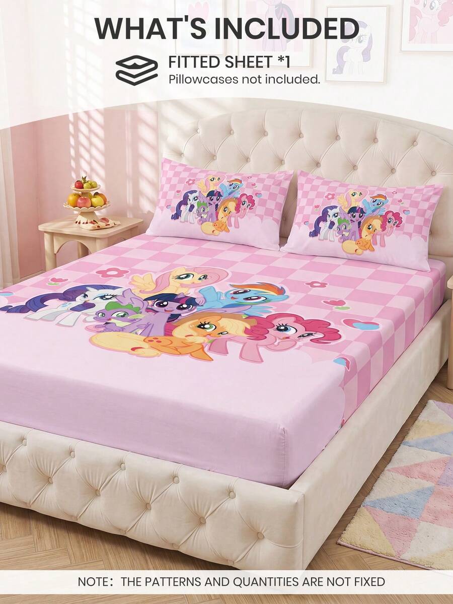 1 kom My Little Pony čaršav sa gumicom, zaštita za dušek, otporna na gužvanje