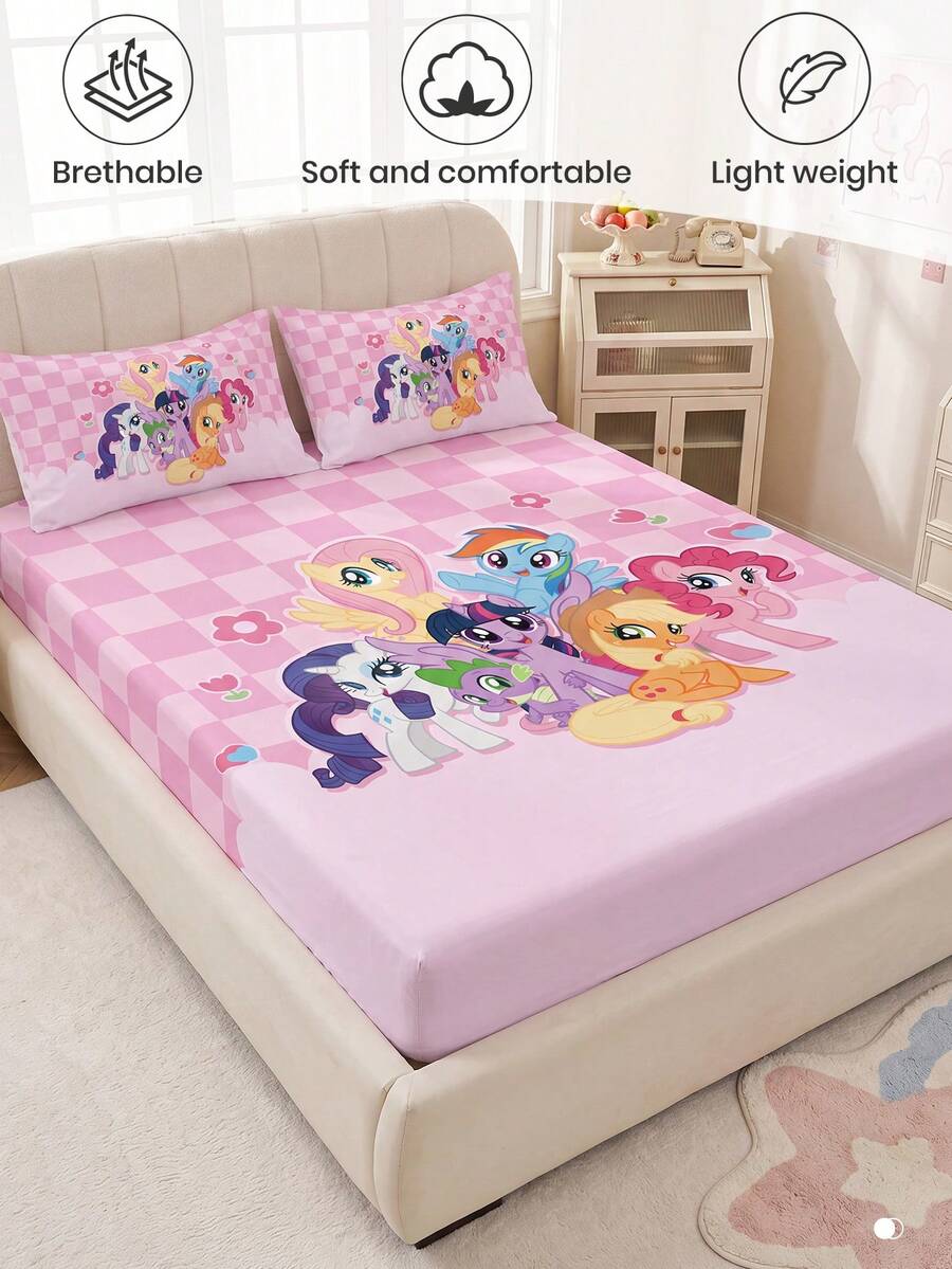 1 kom My Little Pony čaršav sa gumicom, zaštita za dušek, otporna na gužvanje