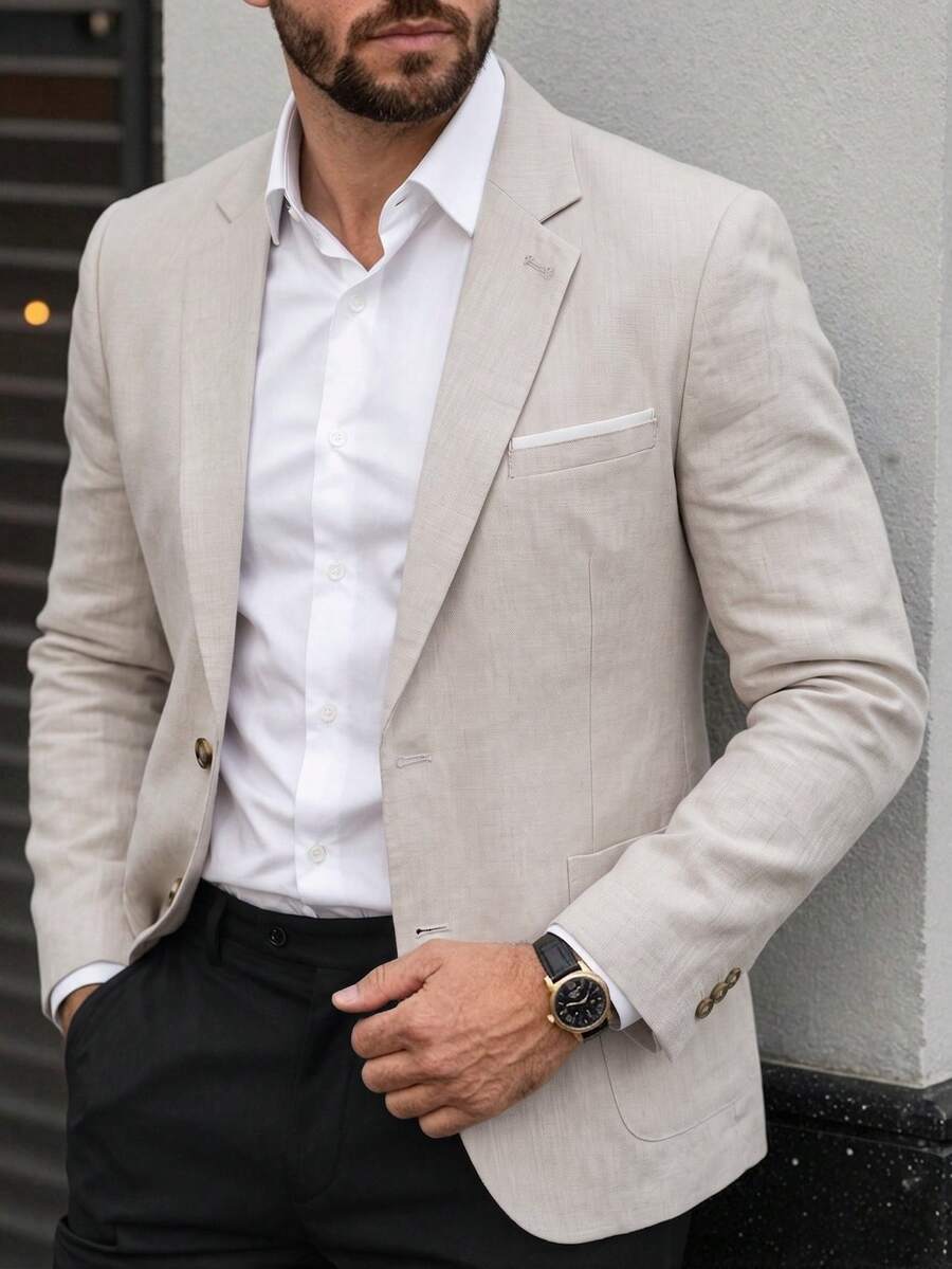 Muški letnji smart casual blejzer, regular fit, dugih rukava