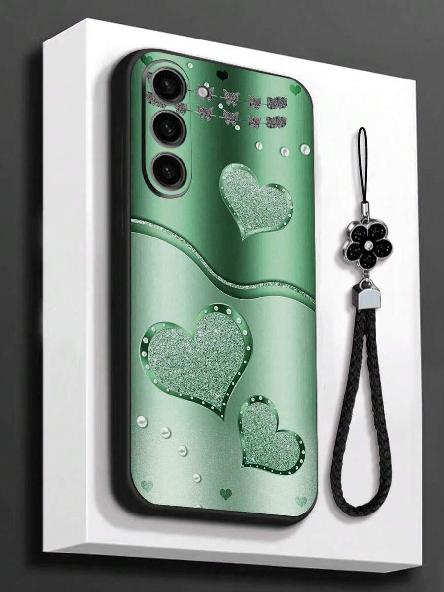 Metalna futrola za telefon sa legurom u obliku srca, kompatibilna sa Samsung S23, S24, S25, S24 Plus, S25 Plus, A56 A36 A26 / za A134G A22 A21S A514G A52