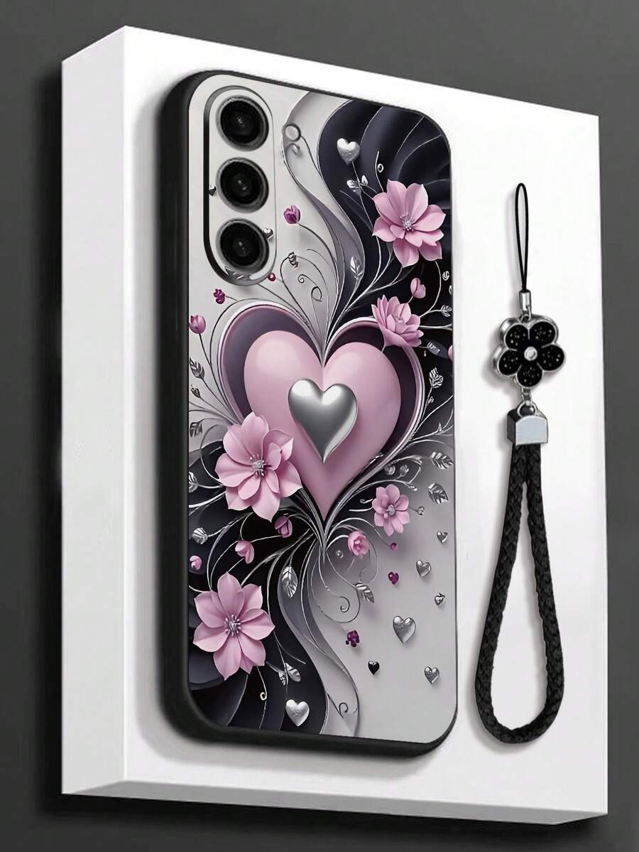 Metalna futrola za telefon sa legurom u obliku srca, kompatibilna sa Samsung S23, S24, S25, S24 Plus, S25 Plus, A56 A36 A26 / za A134G A22 A21S A514G A52