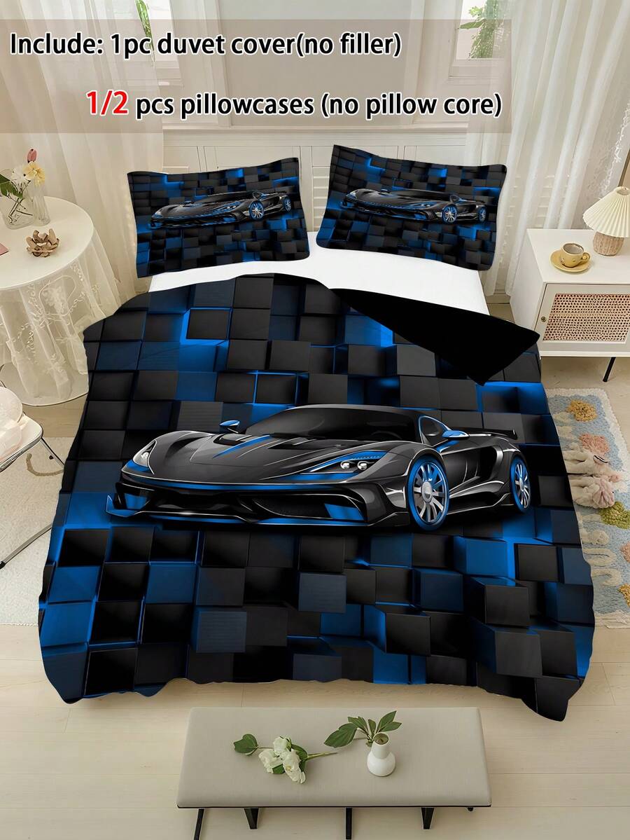 Set za jorgan sa crtanim motivima 2/3 kom, 90g poliester materijal, mekan i prijatan za kožu, prozračan, 1 navlaka za jorgan + 1/2 jastučnice, digitalna štampa