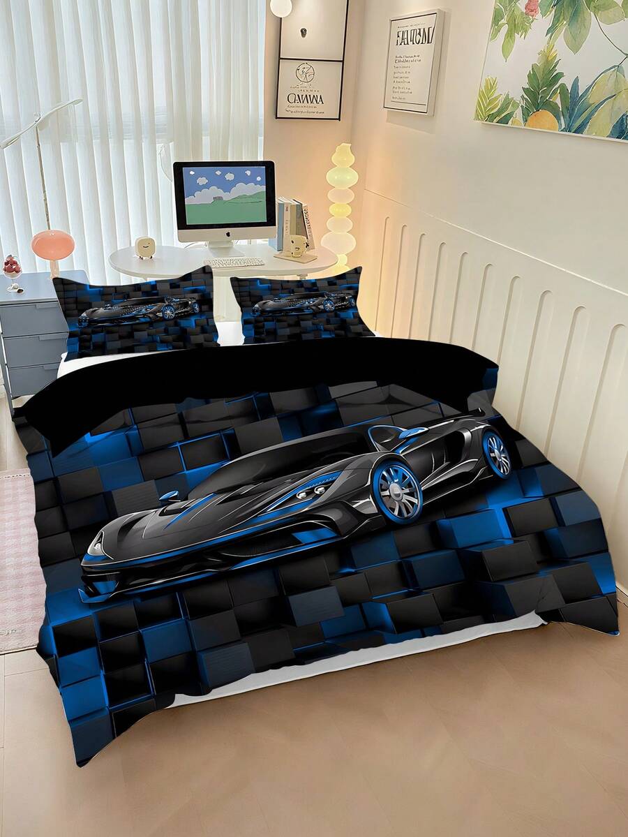 Set za jorgan sa crtanim motivima 2/3 kom, 90g poliester materijal, mekan i prijatan za kožu, prozračan, 1 navlaka za jorgan + 1/2 jastučnice, digitalna štampa