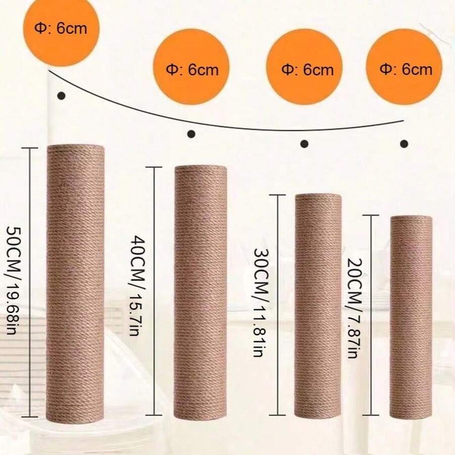 Stub za grebanje od sisal konopa, vertikalni dodatak za mačje drvo