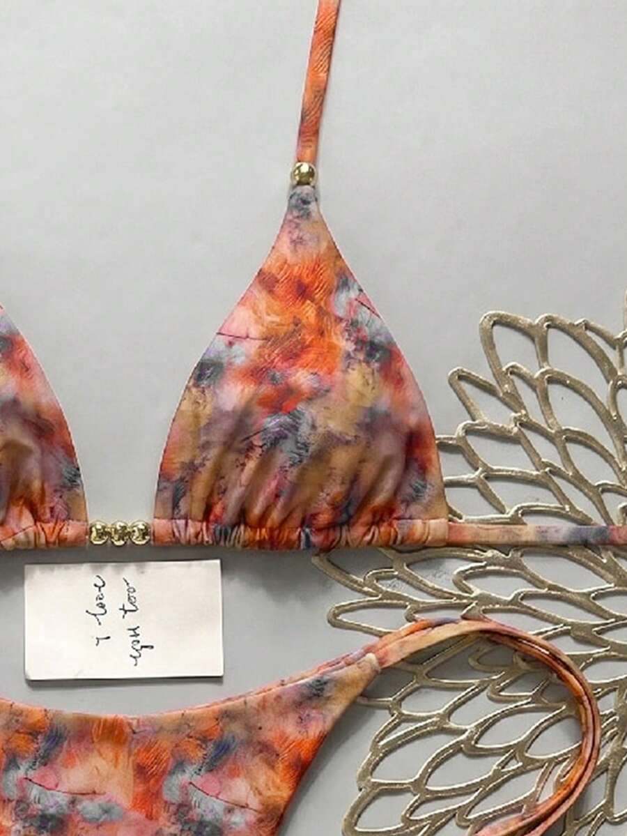 Ženski Bikini Set sa Halter Krojem i Dekoracijom od Kristala