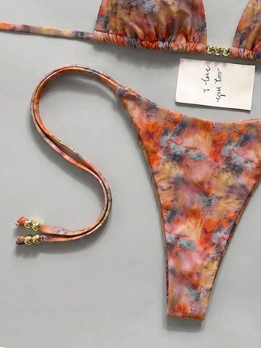 Ženski Bikini Set sa Halter Krojem i Dekoracijom od Kristala