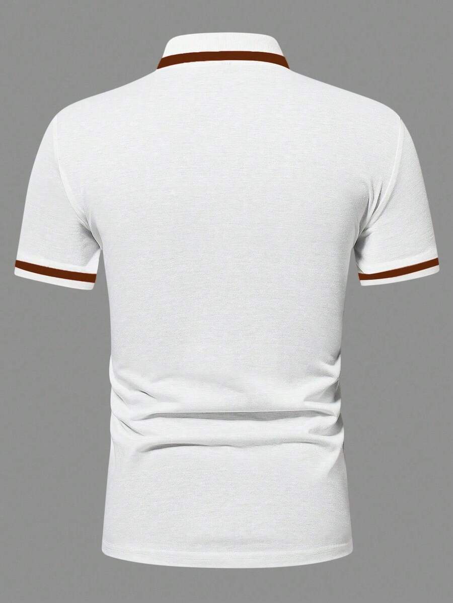 Muška formalna polo majica od pamuka sa kontrastnim detaljima