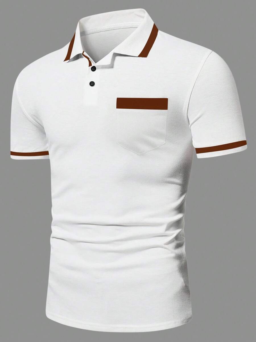 Muška formalna polo majica od pamuka sa kontrastnim detaljima