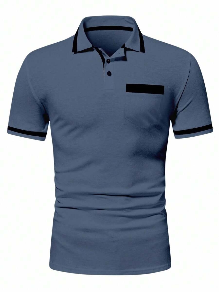 Muška formalna polo majica od pamuka sa kontrastnim detaljima
