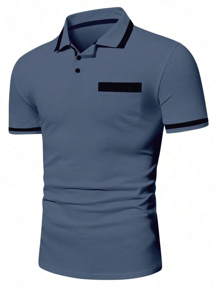 Muška formalna polo majica od pamuka sa kontrastnim detaljima