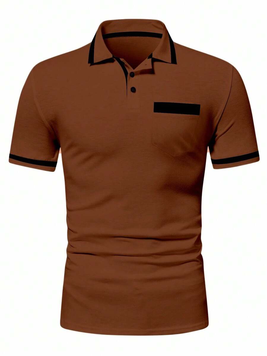 Muška formalna polo majica od pamuka sa kontrastnim detaljima