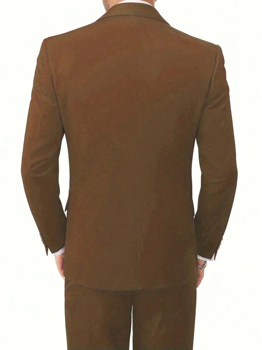 Muški poslovni komplet od 3 dela, uključuje sako, prsluk i pantalone, jednobojni, slim fit