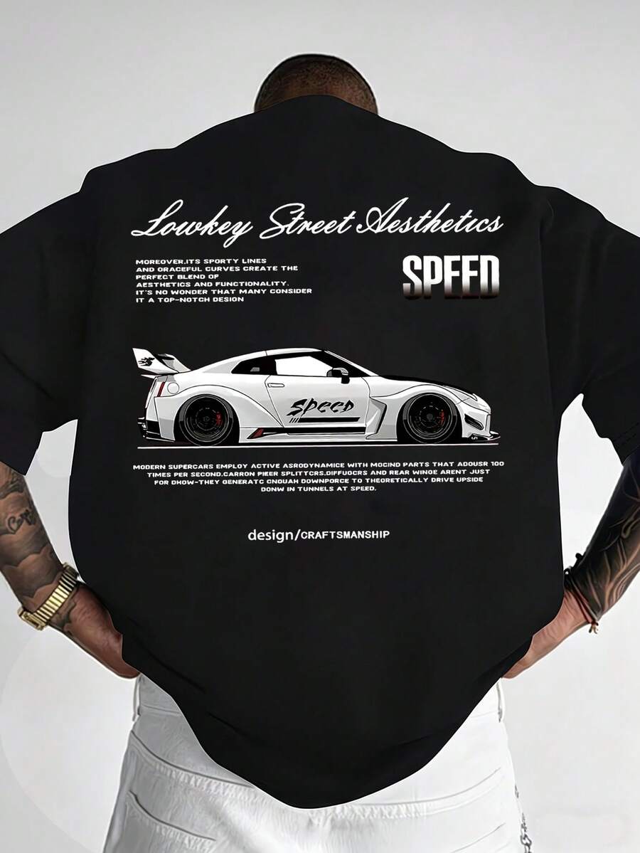 Muška ležerna streetwear majica kratkih rukava sa okruglim izrezom