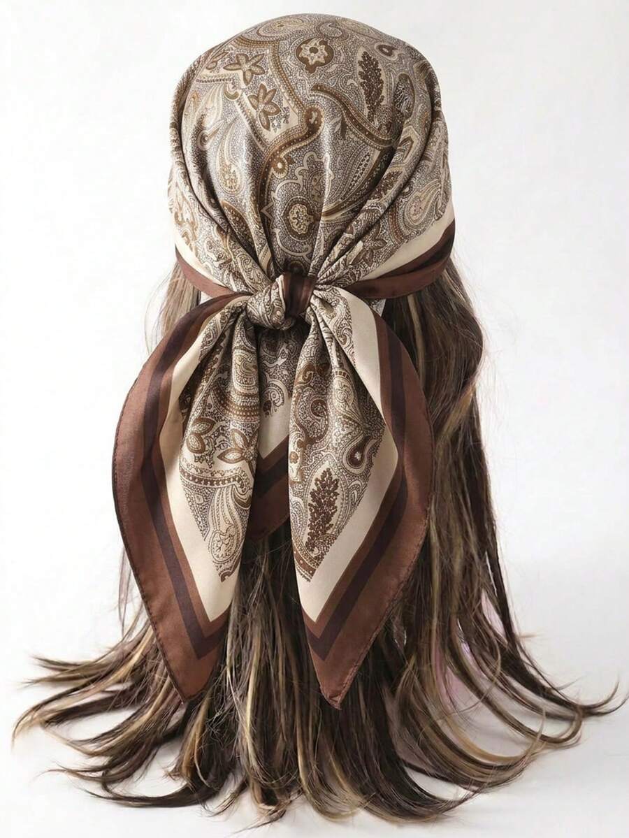 Ženska moderna svestrana marama šal sa printom, 27.6"X27.6", boho ležerni