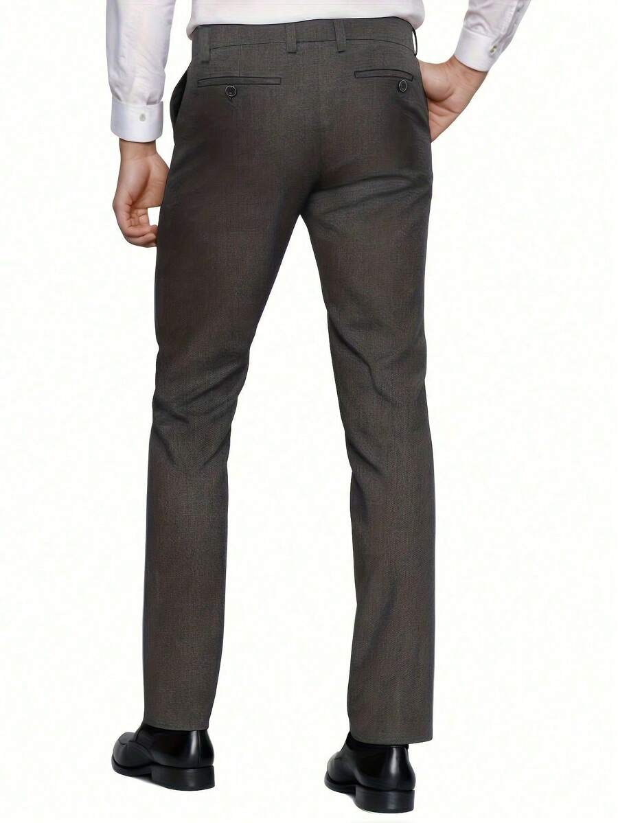 Muški poslovni komplet od 3 dela, uključuje sako, prsluk i pantalone, jednobojni, slim fit