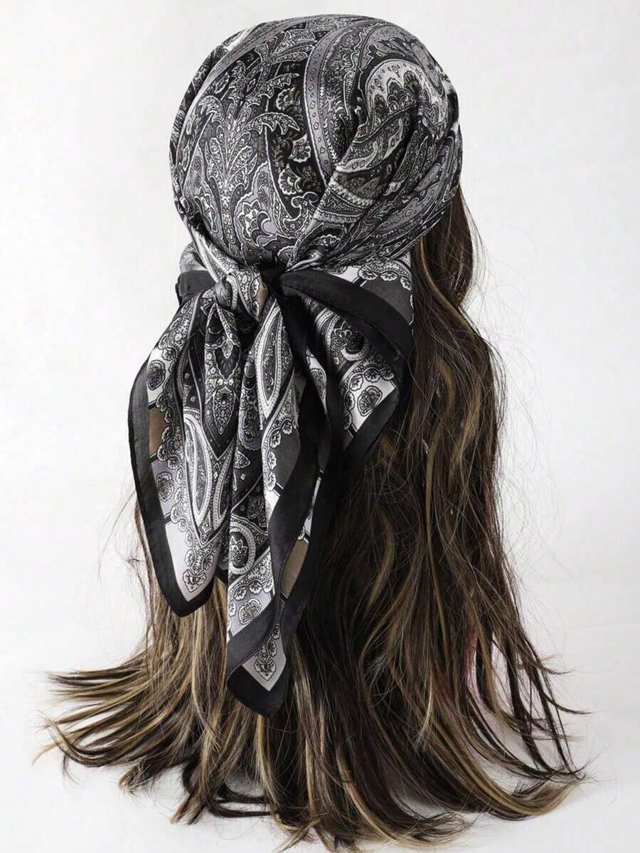 Ženska moderna svestrana marama šal sa printom, 27.6"X27.6", boho ležerni