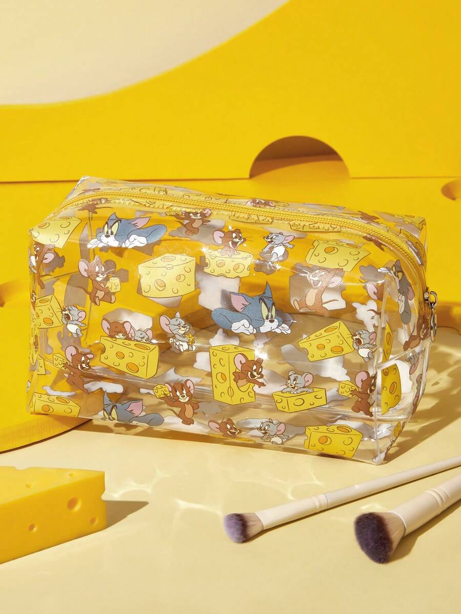 SpongeBob SquarePants  lagana PVC torbica za šminku sa printom crtanog lika i šljokicama